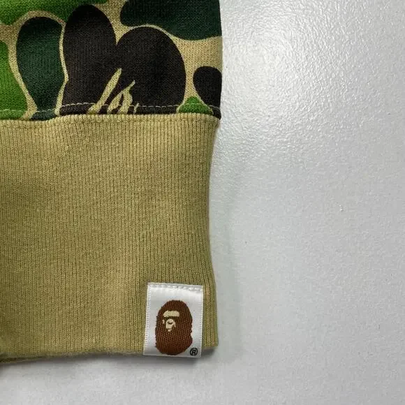 BAPE Green ABC Camo Logo Edition Full Zip Hoodie Size L - Picture 6 of 9